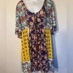 Anthropologie Lilka Patch workFloral Dress 
Size Large